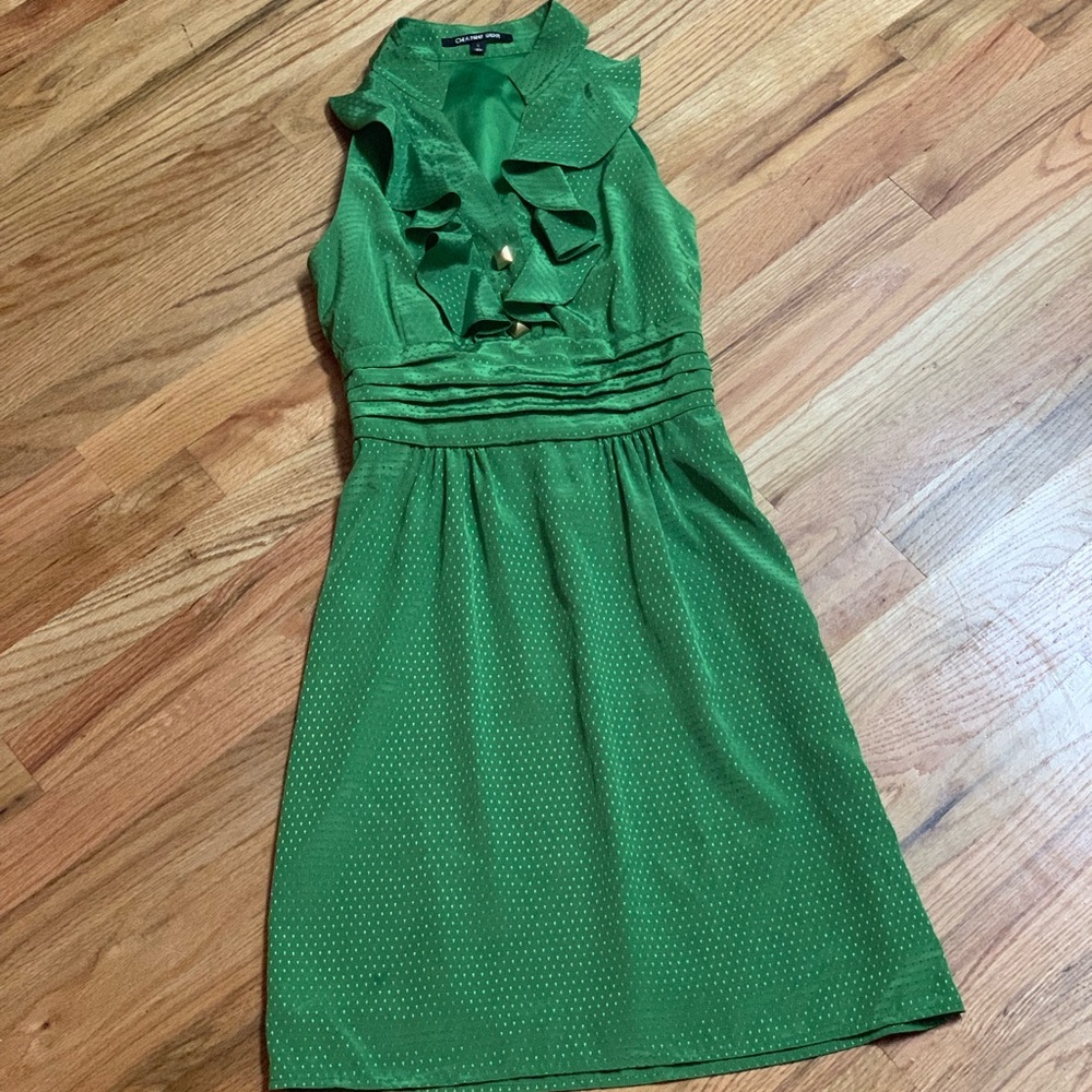 Gianni Bini Green Ruffle Dress